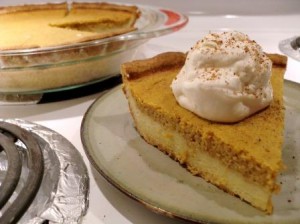 pumpkin pie slice with pie